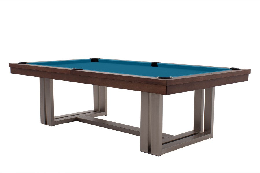 Billardtisch / Esstisch, Pool, Rasson Trillium, 8 ft. (Fuß), walnuss, Simonis 760 elektrikblau