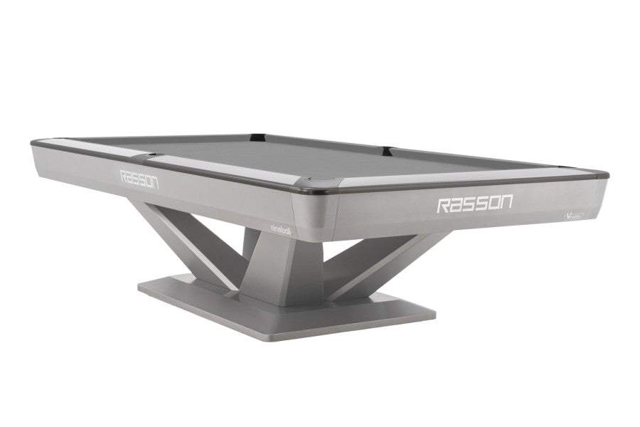 Billardtisch, Pool, Rasson Victory III, silber, CLUB Taschenmaß, 8 ft., Simonis 860 grau