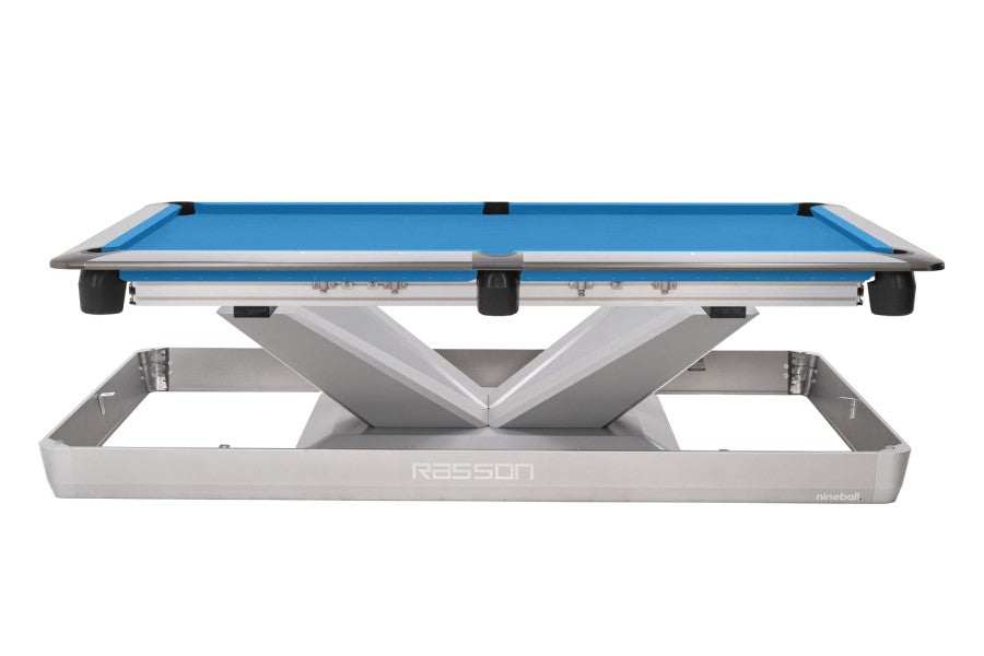 Billardtisch, Pool, Rasson Victory III, silber, CLUB Taschenmaß, 8 ft., Simonis 860 grau