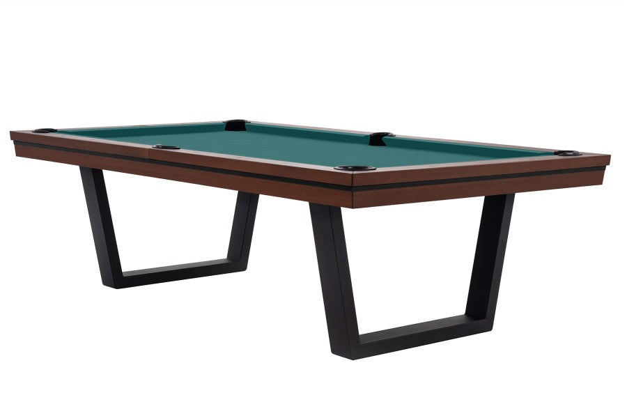 Billardtisch / Esstisch, Pool, Rasson Madrid, walnuss, 7 ft., Simonis 760 blaugrün