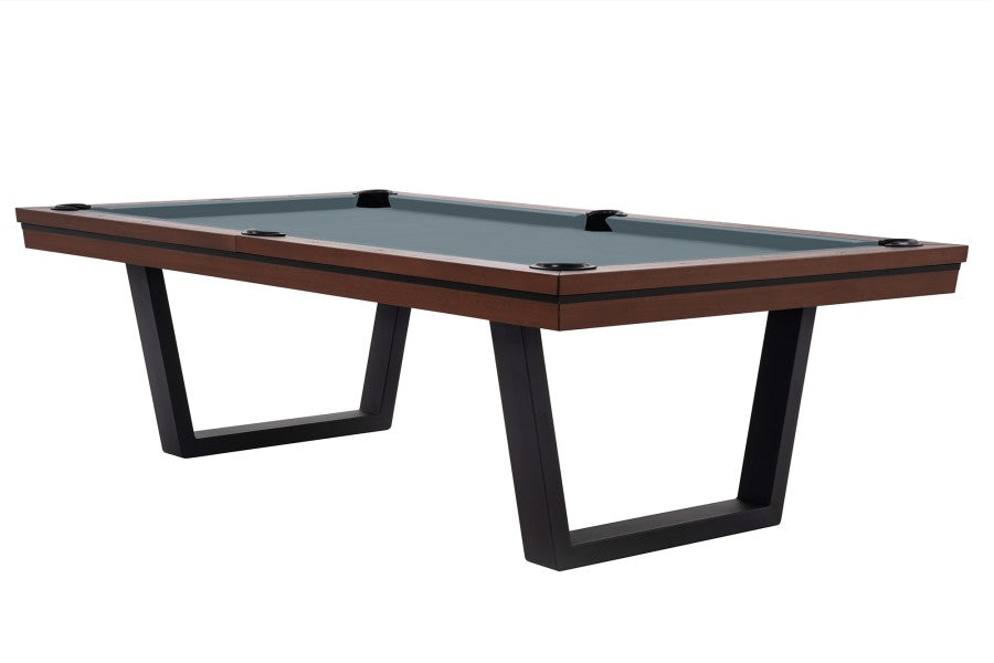 Billardtisch / Esstisch, Pool, Rasson Madrid, walnuss, 7 ft., Simonis 860 puderblau