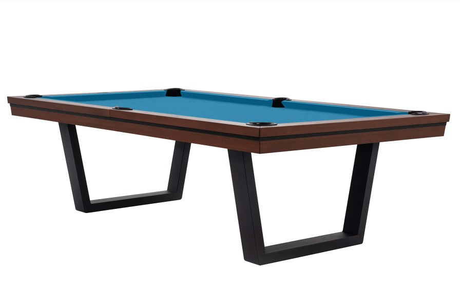 Billardtisch / Esstisch, Pool, Rasson Madrid, walnuss, 7 ft., Simonis 760 turnierblau