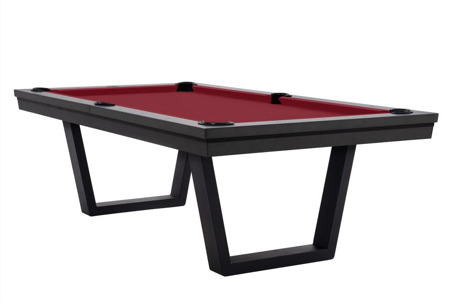 Billardtisch / Esstisch, Pool, Rasson Madrid, grau, 7 ft., Clubtuch burgund