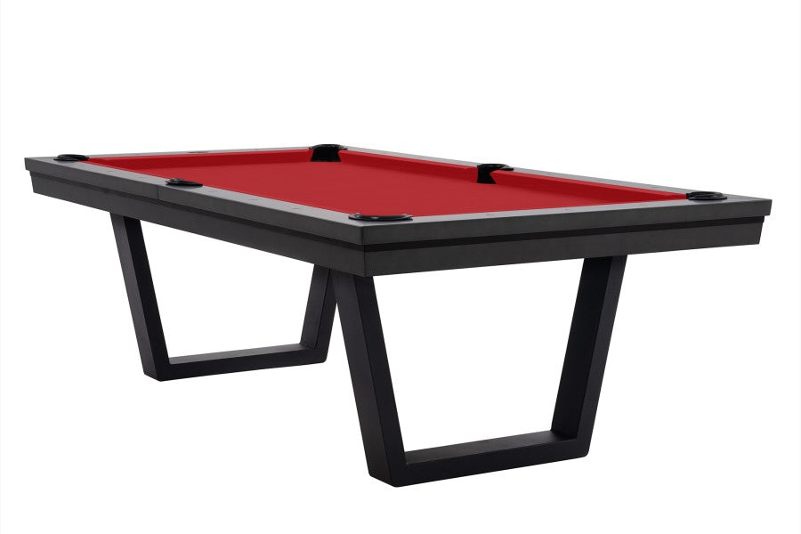 Billardtisch / Esstisch, Pool, Rasson Madrid, grau, 8 ft., Simonis 860 rot
