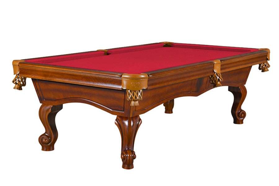 Billardtisch, Pool, York, 8 ft. (Fuß), antikbraun, 8 ft., Simonis 860 rot