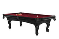Billardtisch, Pool, Shelton, 8 ft. (Fuß), schwarz, Clubtuch burgund