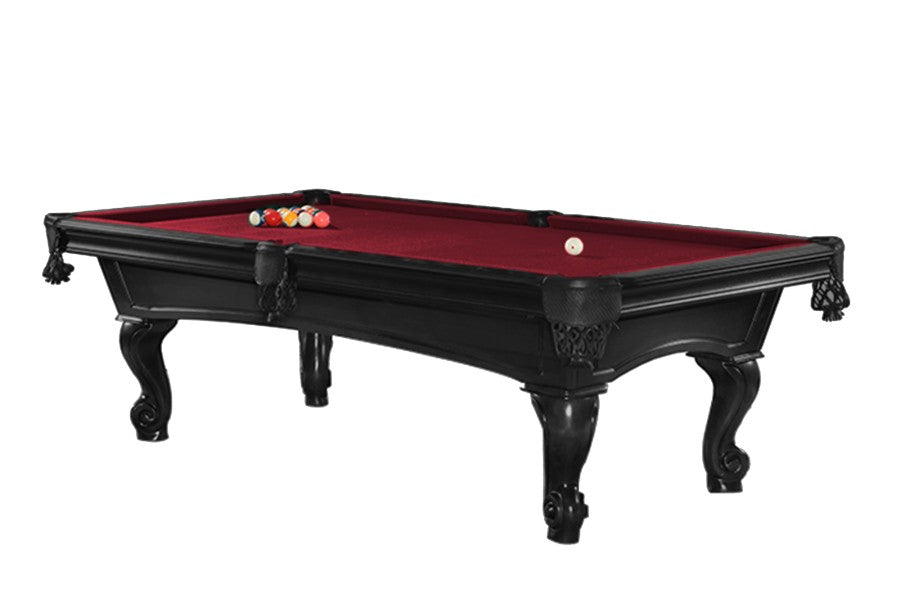 Billardtisch, Pool, Shelton, 8 ft. (Fuß), schwarz, Simonis 760 burgund