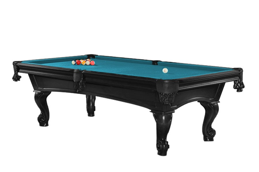 Billardtisch, Pool, Shelton, 8 ft. (Fuß), schwarz, Simonis 860 turnierblau