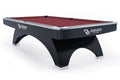 Billardtisch, Pool, Rasson Ox, 9 ft. (Fuß), schwarz, MATCHROOM Taschenmaß, Simonis 860 burgund
