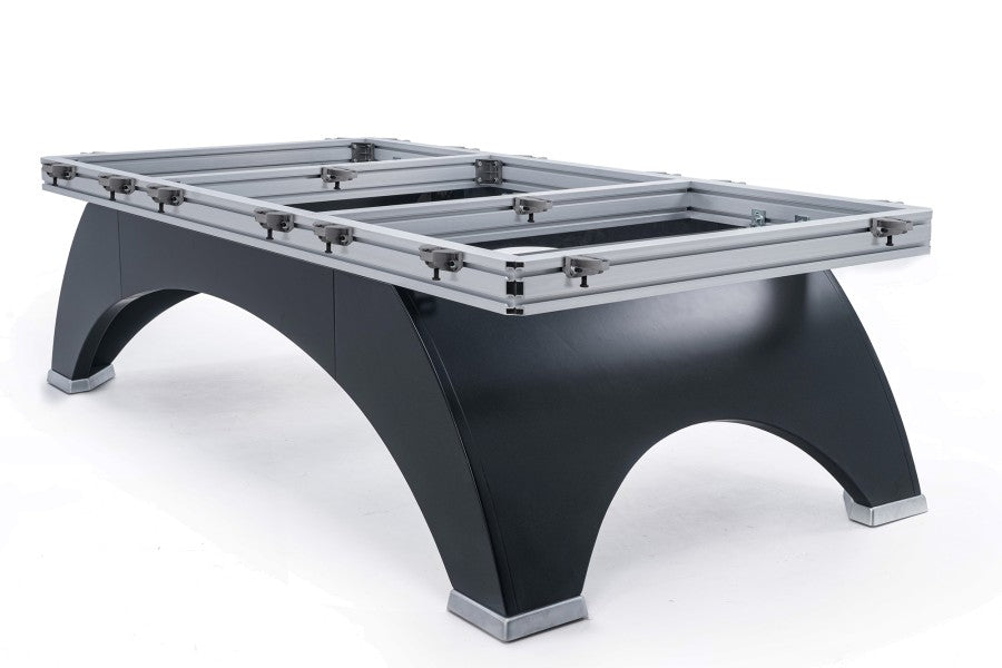 Billardtisch, Pool, Rasson Ox, 9 ft. (Fuß), schwarz, World Pool Masters Edition, Simonis 860 shark grey