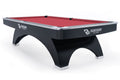 Billardtisch, Pool, Rasson Ox, 9 ft. (Fuß), schwarz, MATCHROOM Taschenmaß, Simonis 760 rot