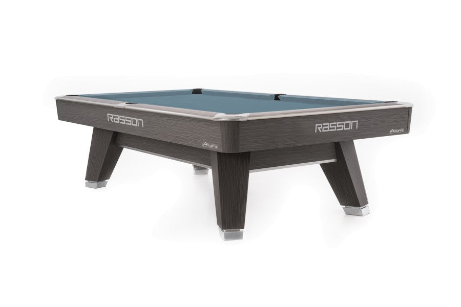 Billardtisch, Pool, Rasson ACURRA (MR-SUNG SERIES), 9 ft. (Fuß), grau (Sarum Strand), MATCHROOM Taschenmaß, Simonis 860 puderblau