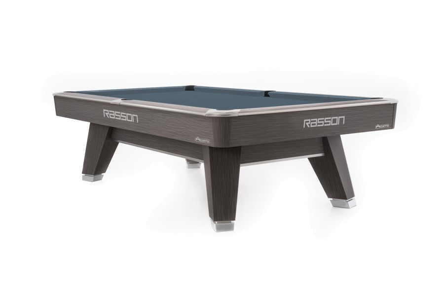 Billardtisch, Pool, Rasson ACURRA (MR-SUNG SERIES), 9 ft. (Fuß), grau (Sarum Strand), CLUB Taschenmaß, Simonis 860 shark grey