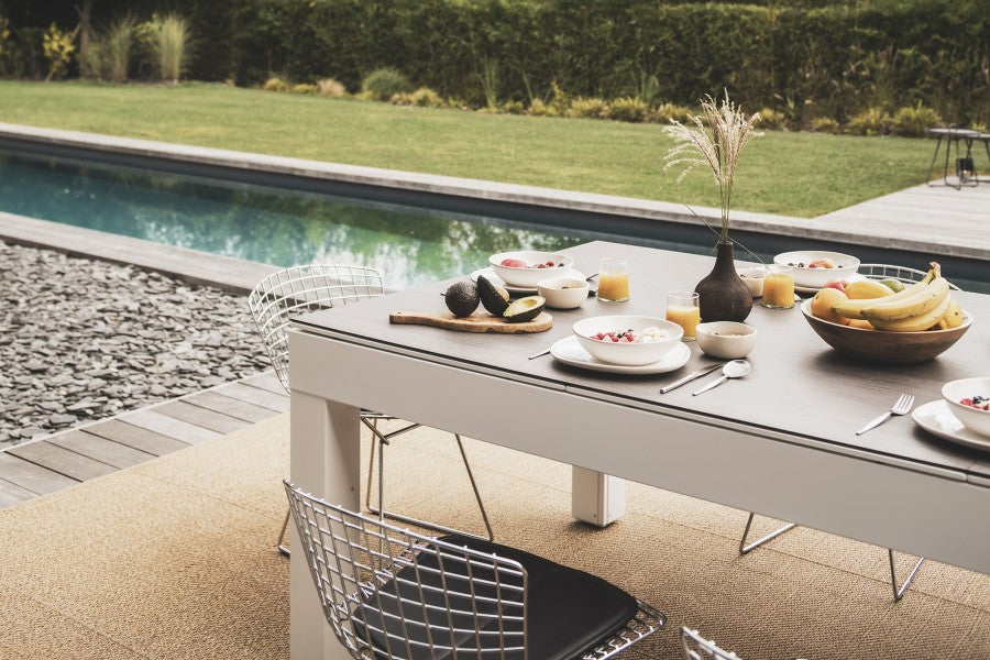 Abdeckplatte, 7 ft. (Fuß), Holzdekor für weißen Cornilleau Classic Outdoor Billardtisch