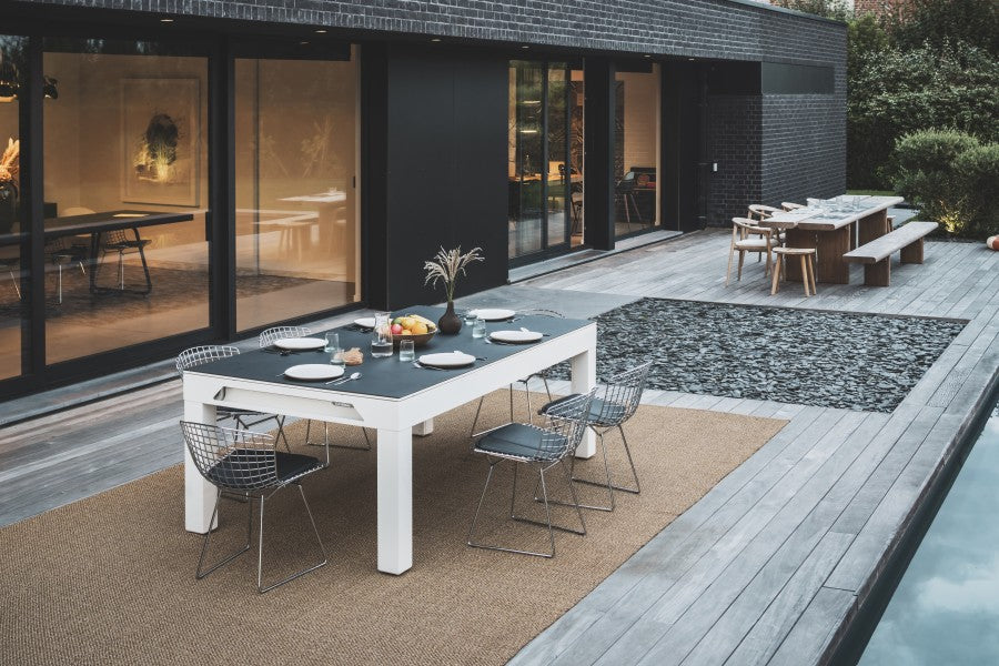 Abdeckplatte, 7 ft. (Fuß), Steindekor für weißen Cornilleau Classic Outdoor Billardtisch