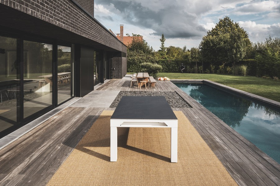 Abdeckplatte, 7 ft. (Fuß), Steindekor für weißen Cornilleau Classic Outdoor Billardtisch