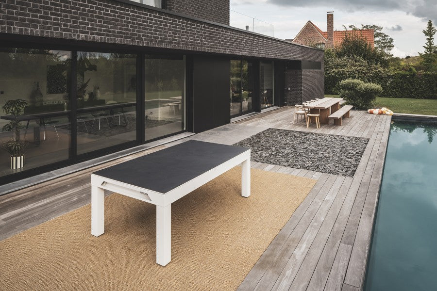 Abdeckplatte, 7 ft. (Fuß), Steindekor für weißen Cornilleau Classic Outdoor Billardtisch