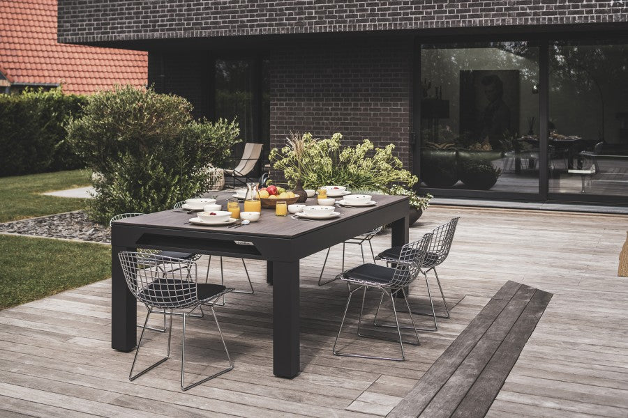 Abdeckplatte, 7 ft. (Fuß), Holzdekor für schwarzen Cornilleau Classic Outdoor Billardtisch