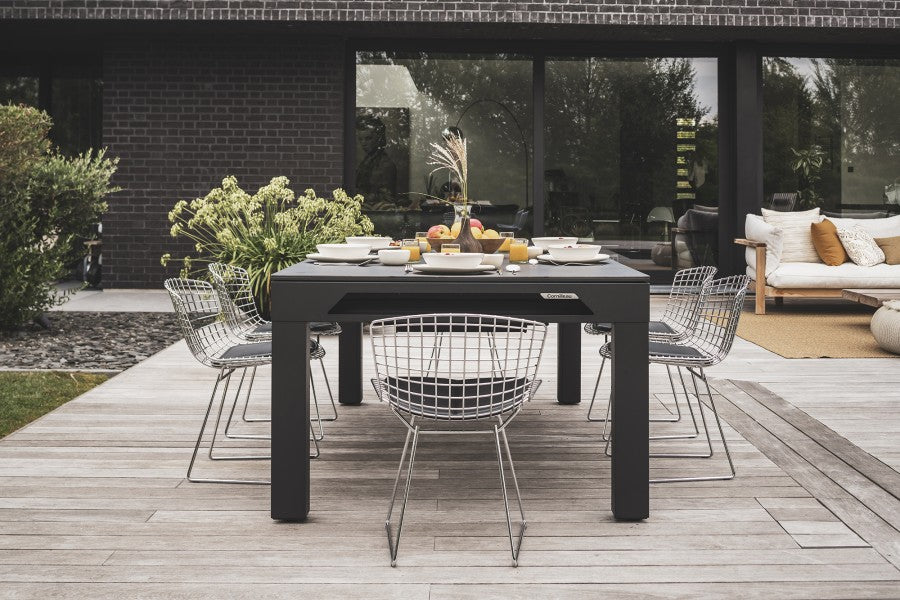 Abdeckplatte, 7 ft. (Fuß), Steindekor für schwarzen Cornilleau Classic Outdoor Billardtisch