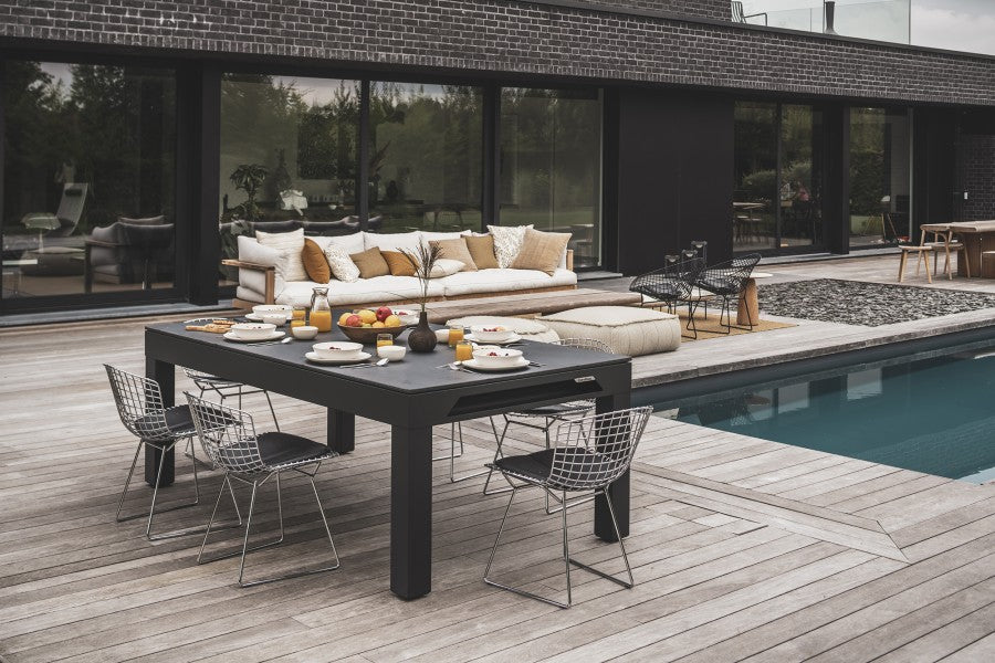 Abdeckplatte, 7 ft. (Fuß), Steindekor für schwarzen Cornilleau Classic Outdoor Billardtisch