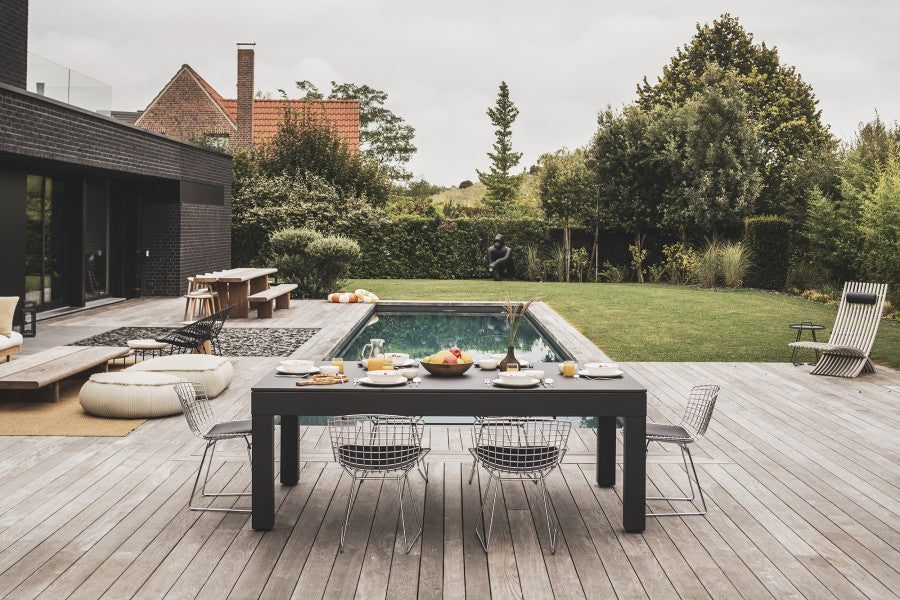 Abdeckplatte, 7 ft. (Fuß), Steindekor für schwarzen Cornilleau Classic Outdoor Billardtisch