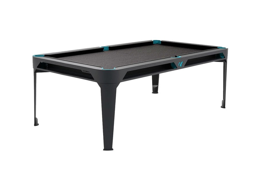 Billardtisch, Pool, Cornilleau Hyphen Outdoor, 7 ft. (Fuß), schwarz, Spielfläche: Dunkelgrau, Taschen: Meergrün