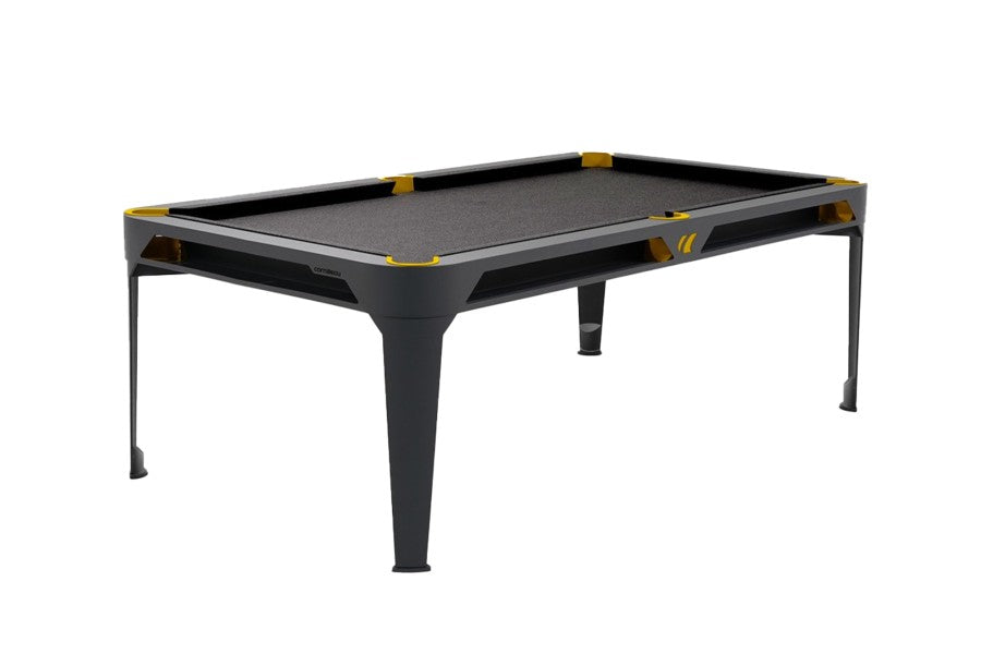 Billardtisch, Pool, Cornilleau Hyphen Outdoor, 7 ft. (Fuß), schwarz, Spielfläche: Dunkelgrau, Taschen: Senf