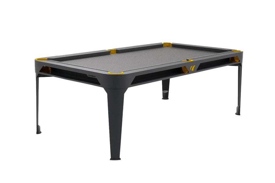 Billardtisch, Pool, Cornilleau Hyphen Outdoor, 7 ft. (Fuß), schwarz, Spielfläche: Hellgrau, Taschen: Senf