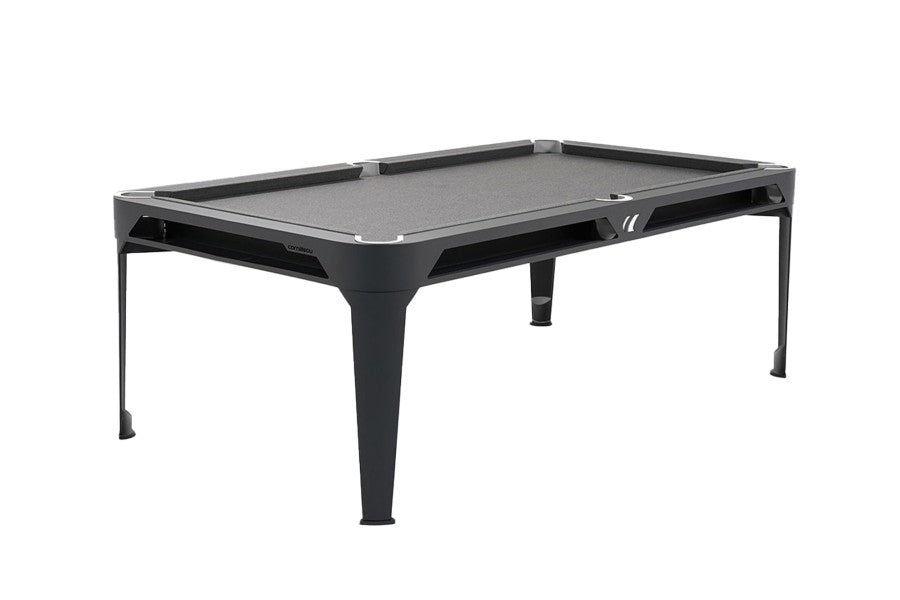 Billardtisch, Pool, Cornilleau Hyphen Outdoor, 7 ft. (Fuß), schwarz, Spielfläche: Hellgrau, Taschen: Weiß