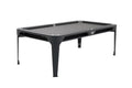 Billardtisch, Pool, Cornilleau Hyphen Outdoor, 7 ft. (Fuß), schwarz, Spielfläche: Hellgrau, Taschen: Weiß