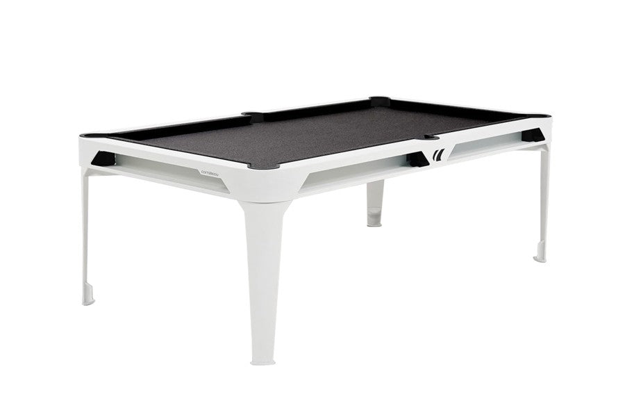 Billardtisch, Pool, Cornilleau Hyphen Outdoor, 7 ft. (Fuß), weiß, Spielfläche: Dunkelgrau, Taschen: Schwarz