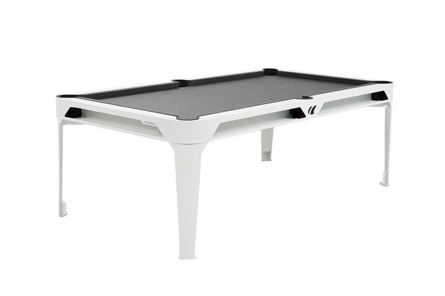 Billardtisch, Pool, Cornilleau Hyphen Outdoor, 7 ft. (Fuß), weiß, Spielfläche: Hellgrau, Taschen: Schwarz