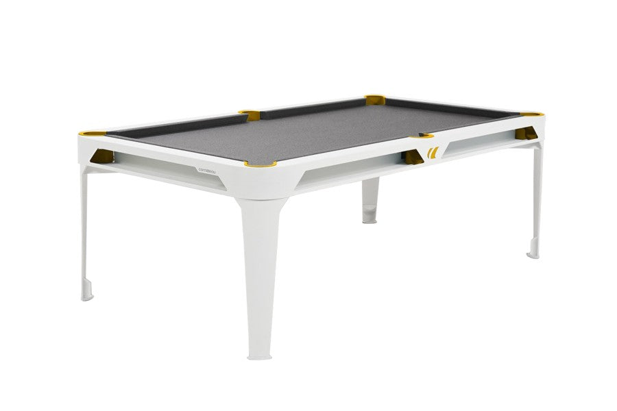 Billardtisch, Pool, Cornilleau Hyphen Outdoor, 7 ft. (Fuß), weiß, Spielfläche: Hellgrau, Taschen: Senf