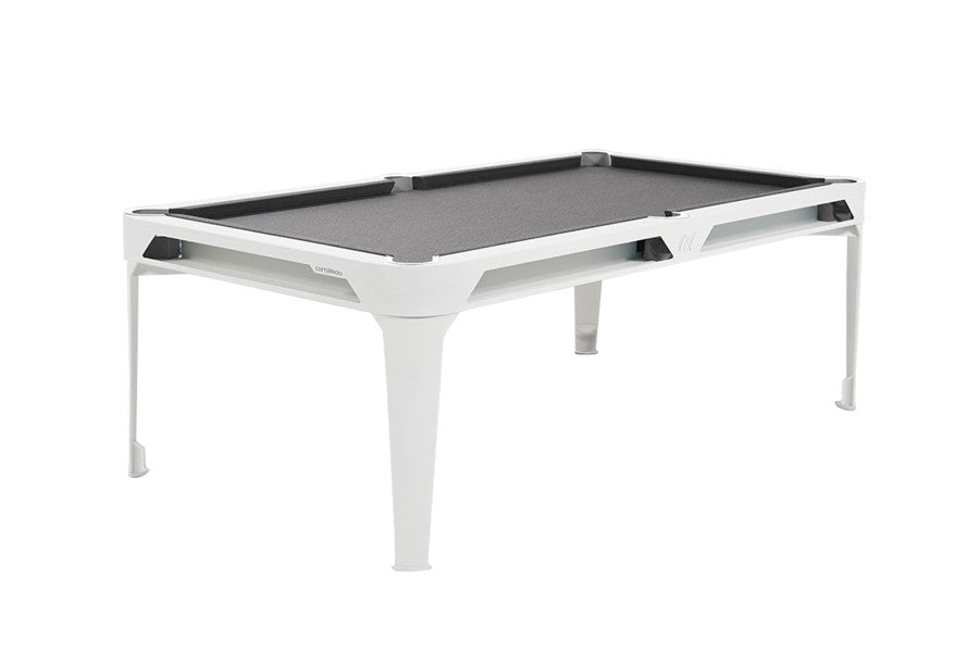 Billardtisch, Pool, Cornilleau Hyphen Outdoor, 7 ft. (Fuß), weiß, Spielfläche: Hellgrau, Taschen: Weiß
