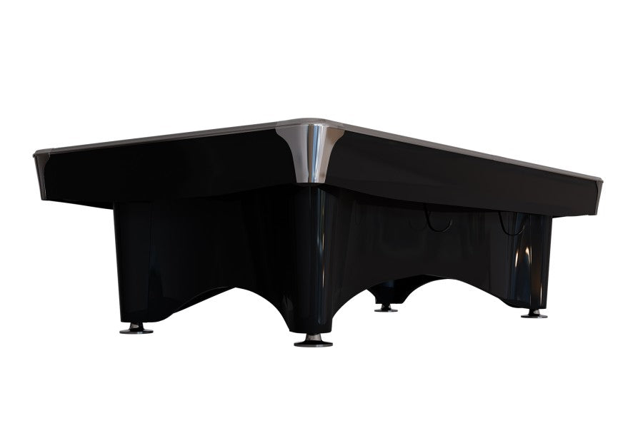 Billardtisch, Pool, Dynamic IV, glänzend schwarz, 9 ft., Simonis 860 blaugrün