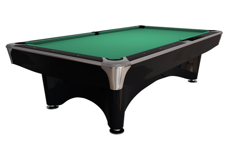 Billardtisch, Pool, Dynamic IV, glänzend schwarz, 8 ft., Simonis 760 gelbgrün