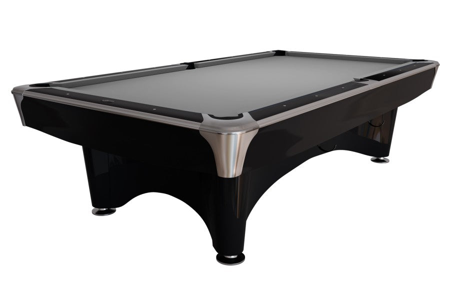 Billardtisch, Pool, Dynamic IV, glänzend schwarz, 9 ft., Simonis 860 grau