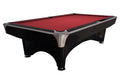 Billardtisch, Pool, Dynamic IV, glänzend schwarz, 8 ft., Simonis 760 rot