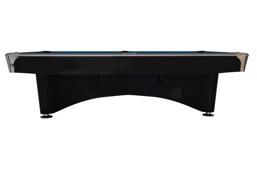 Billardtisch, Pool, Dynamic IV, glänzend schwarz, 9 ft., Simonis 760 elektrikblau