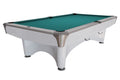 Billardtisch, Pool, Dynamic IV, 9 ft. (Fuß), glänzend-weiß, Simonis 760 blaugrün