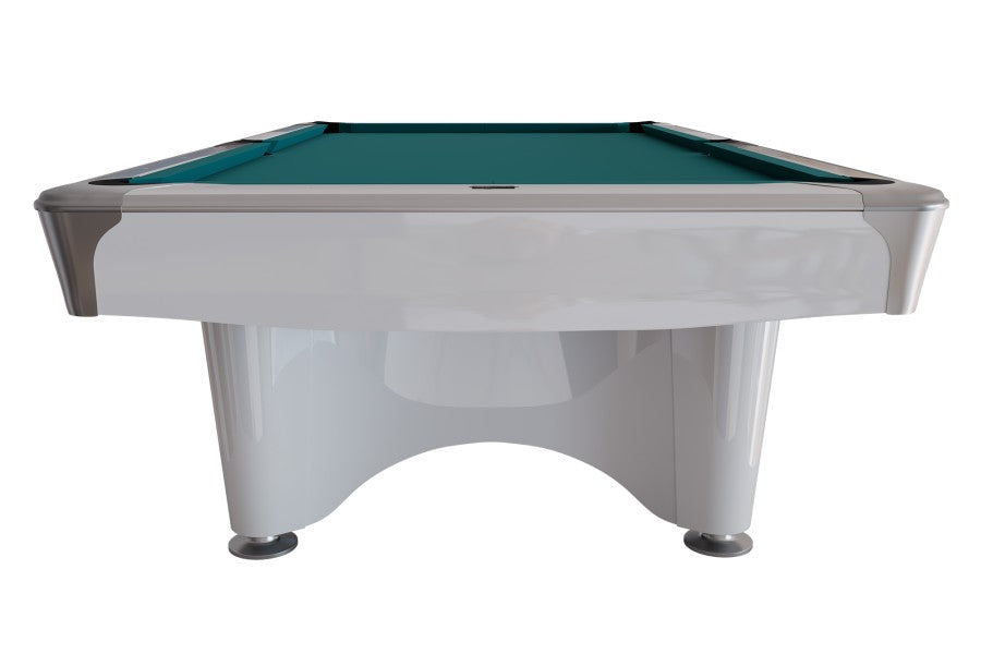 Billardtisch, Pool, Dynamic IV, 9 ft. (Fuß), glänzend-weiß, Simonis 860 royalblau