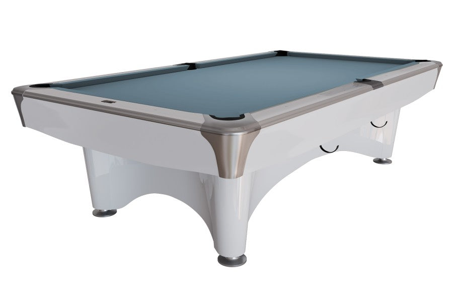 Billardtisch, Pool, Dynamic IV, 9 ft. (Fuß), glänzend-weiß, Simonis 760 puderblau