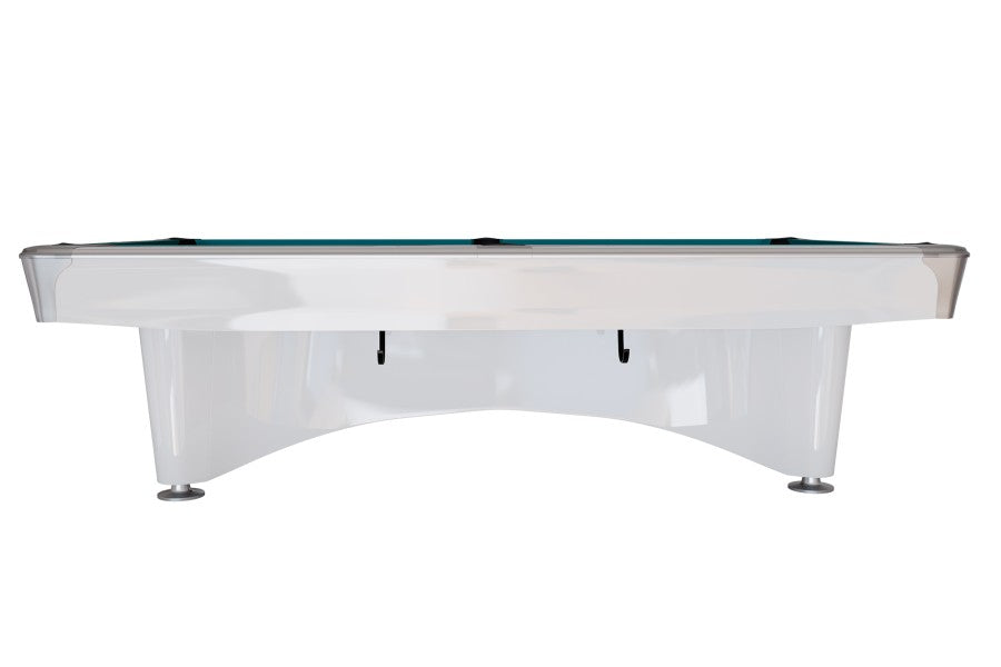 Billardtisch, Pool, Dynamic IV, 9 ft. (Fuß), glänzend-weiß, Simonis 760 grau