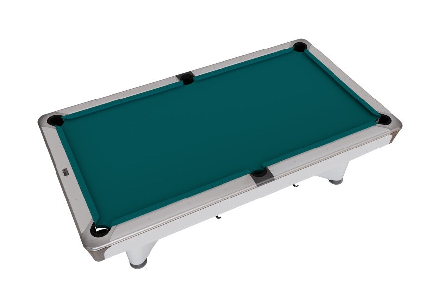 Billardtisch, Pool, Dynamic IV, 9 ft. (Fuß), glänzend-weiß, Simonis 760 rot