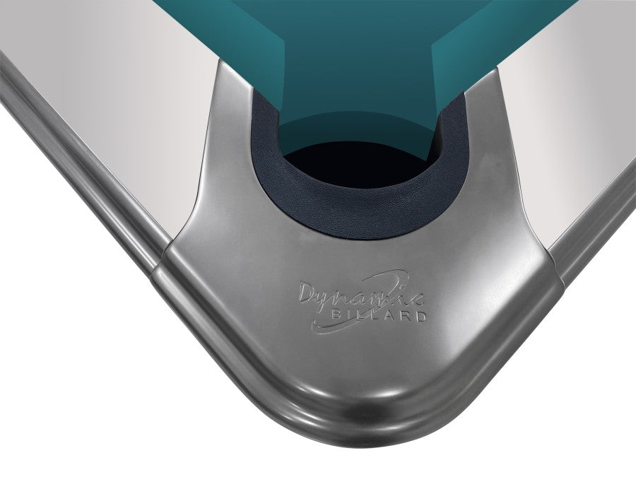 Billardtisch, Pool, Dynamic IV, 9 ft. (Fuß), glänzend-weiß, Simonis 760 turnierblau