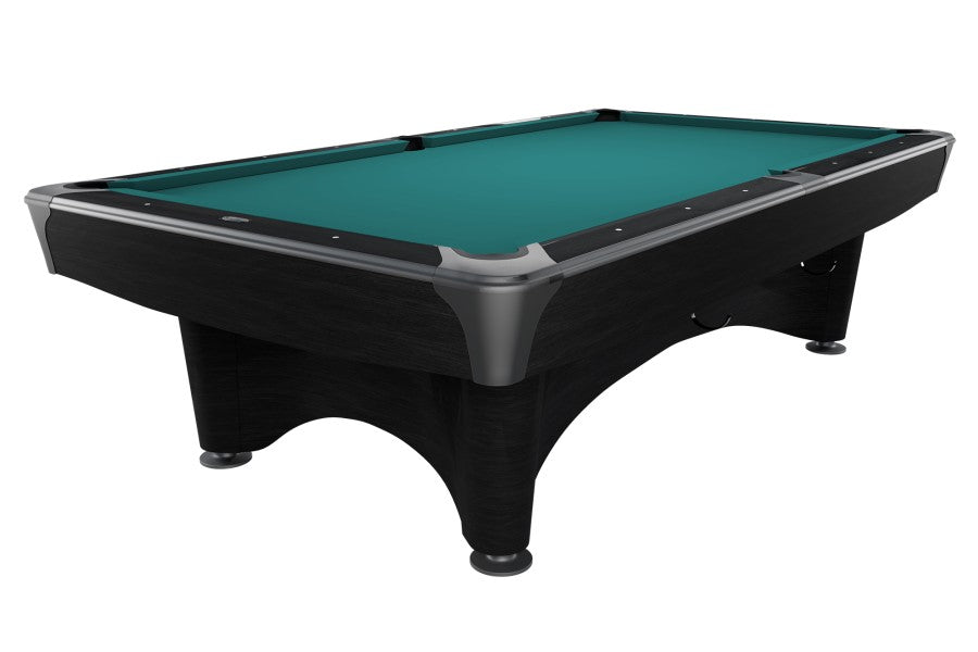 Billardtisch, Pool, Dynamic IV, 9 ft. (Fuß), matt-schwarz, Simonis 760 blaugrün