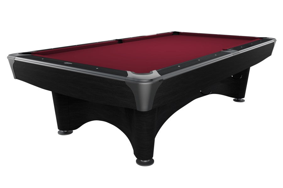 Billardtisch, Pool, Dynamic IV, 9 ft. (Fuß), matt-schwarz, Simonis 760 burgund