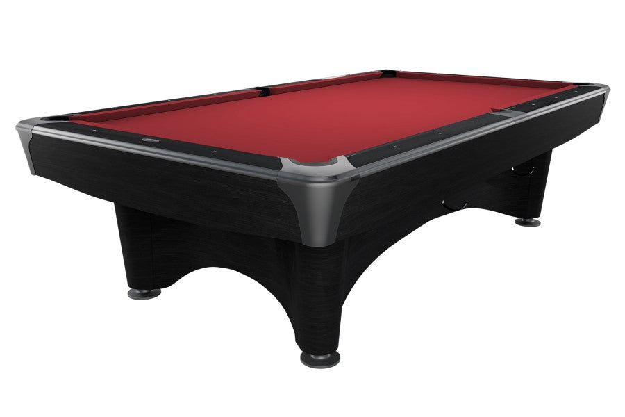 Billardtisch, Pool, Dynamic IV, 9 ft. (Fuß), matt-schwarz, Simonis 860 rot