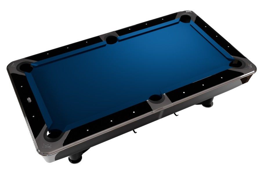 Billardtisch, Pool, Dynamic IV, glänzend schwarz, 9 ft., Simonis 860 blaugrün