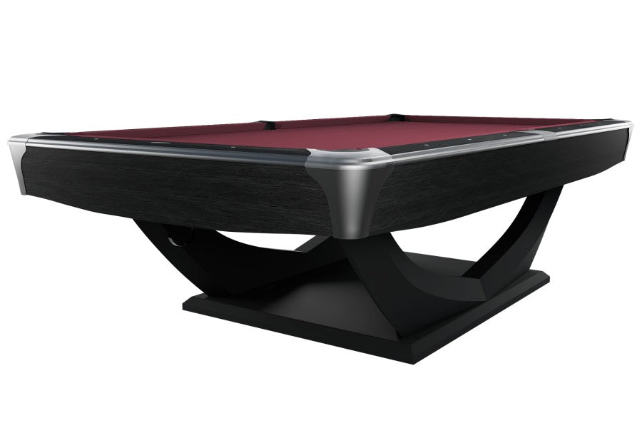 Billardtisch, Pool, Dynamic Axion, 9 ft. (Fuß), matt-schwarz, Simonis 860 burgund